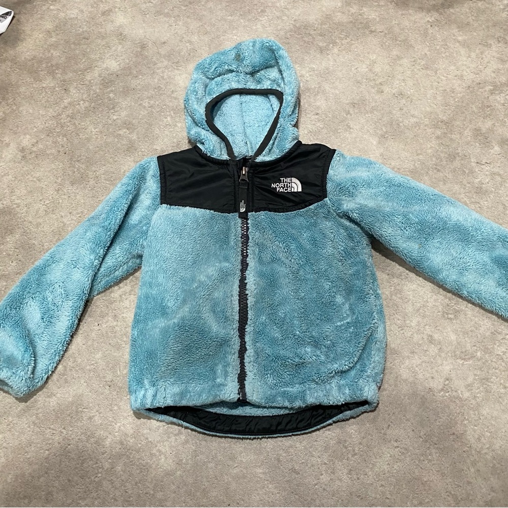 Toddler Girls The North Face Light Blue Fleece Oso Jacket sz 2t